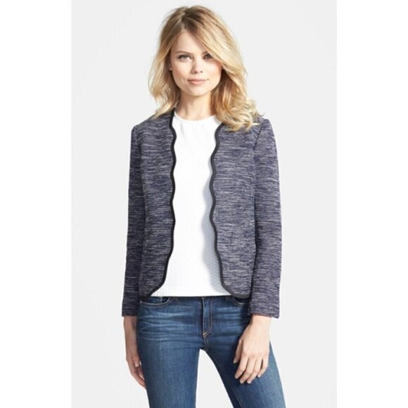Chelsea28 Scallop Blazer Sparkle Career Jacket - Picture 1 of 5